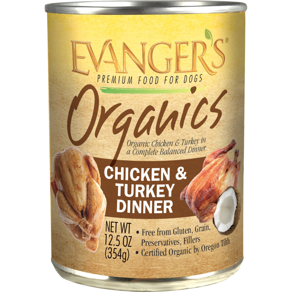 Organic Chicken Turkey Dinner Case of 12 Evanger s Dog