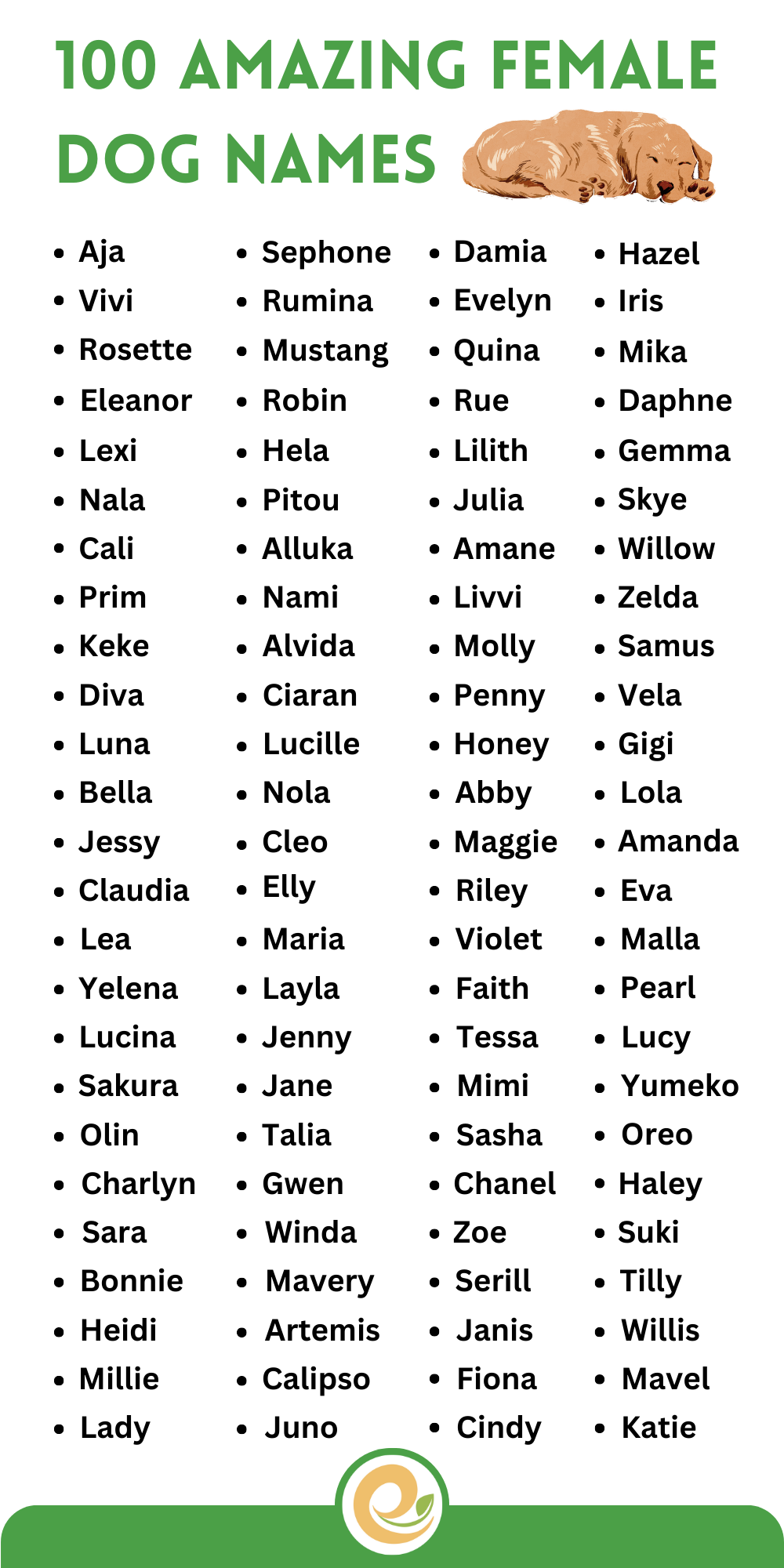 100 Amazing Female Dog Names