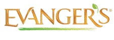 The Evanger's logo features gold letters with a green leaf forming the apostrophe, and a green brushstroke underline.