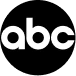 The image shows the ABC logo with lowercase white letters "abc" inside a solid black circle.