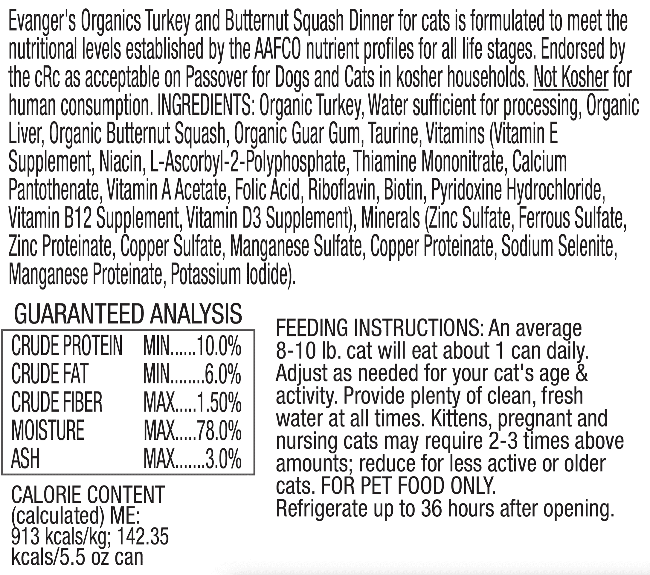 Organic Turkey & Butternut Squash Dinner for Cats - Case of 24 - Image 4