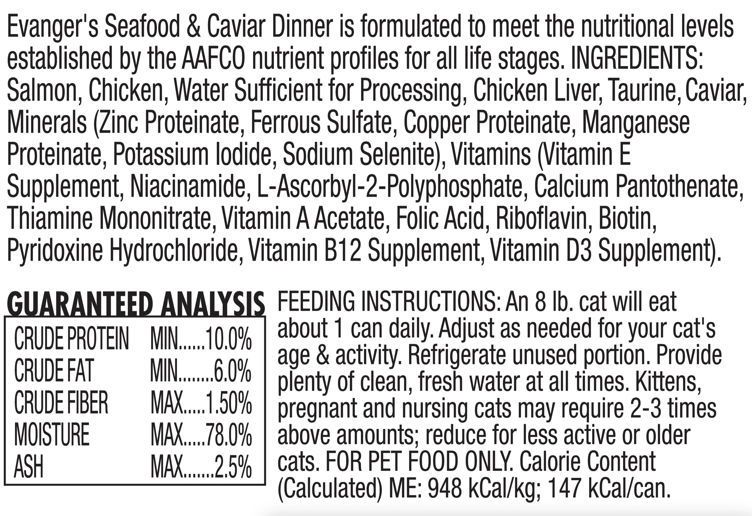 Super Premium Seafood & Caviar Dinner for Cats - Case of 24 - Image 3